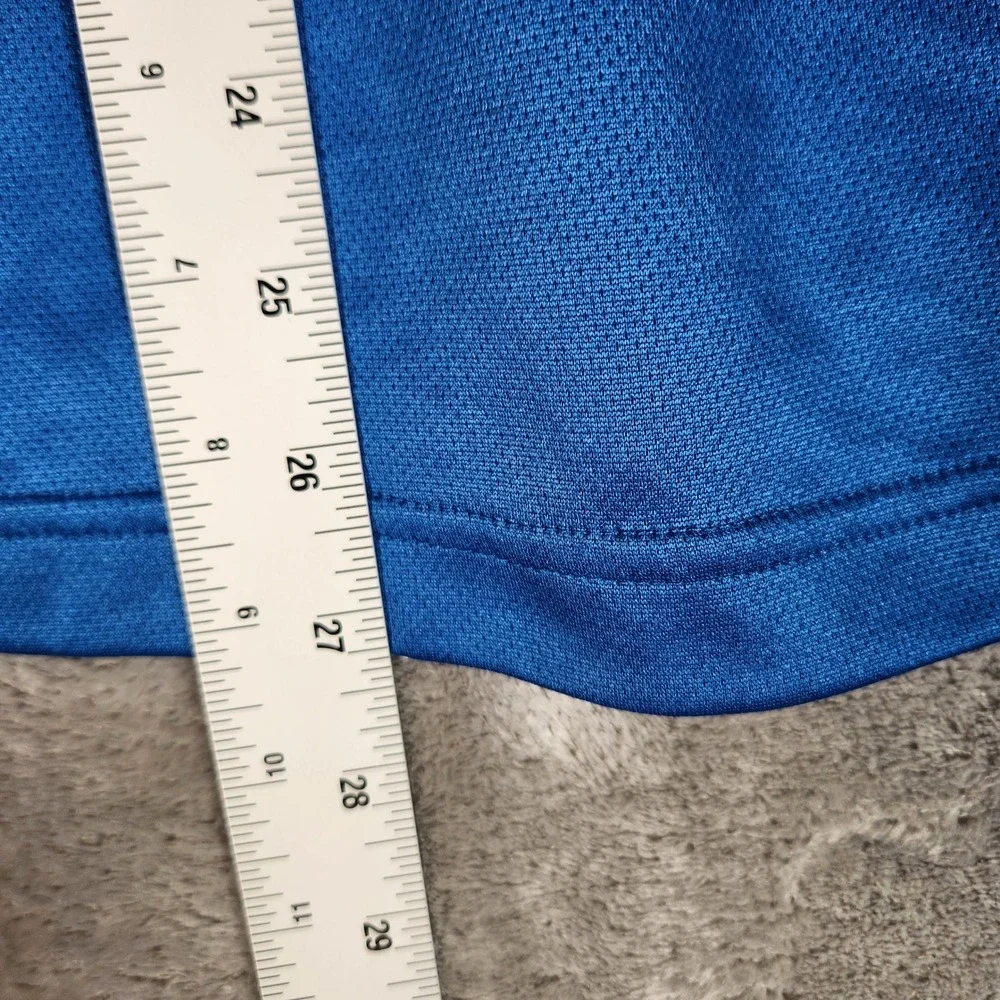 Adidas Athletic Shirt Mens Medium Blue Excellent‎ Short Sleeve 3-Stripe Q27335